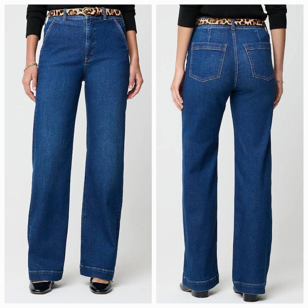 J.Crew High-Rise Trouser Jean Straight / Wide Leg Sz. 29